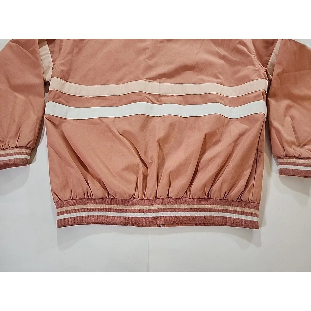 Vintage Gabicci Color Block‎ Bomber Jacket Retro Striped Casual Coat Lg